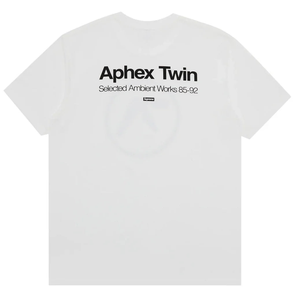A white short-sleeve t-shirt with black text on the chest reading 'Aphex Twin', 'Selected Ambient Works 85-92', and a small 'Kreepsville' logo below, displayed on a clean white background.