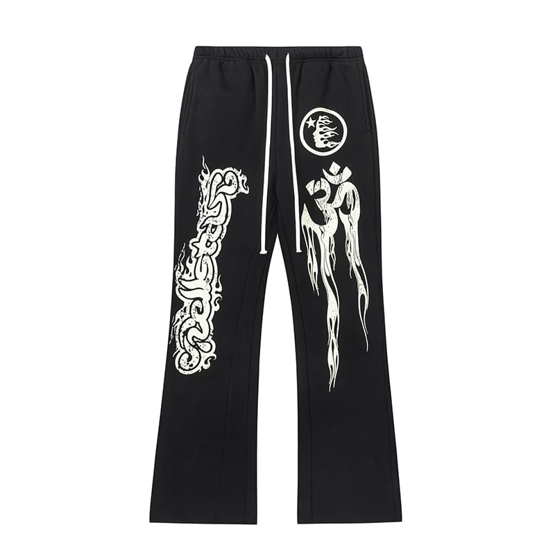 Black Flared Joggers