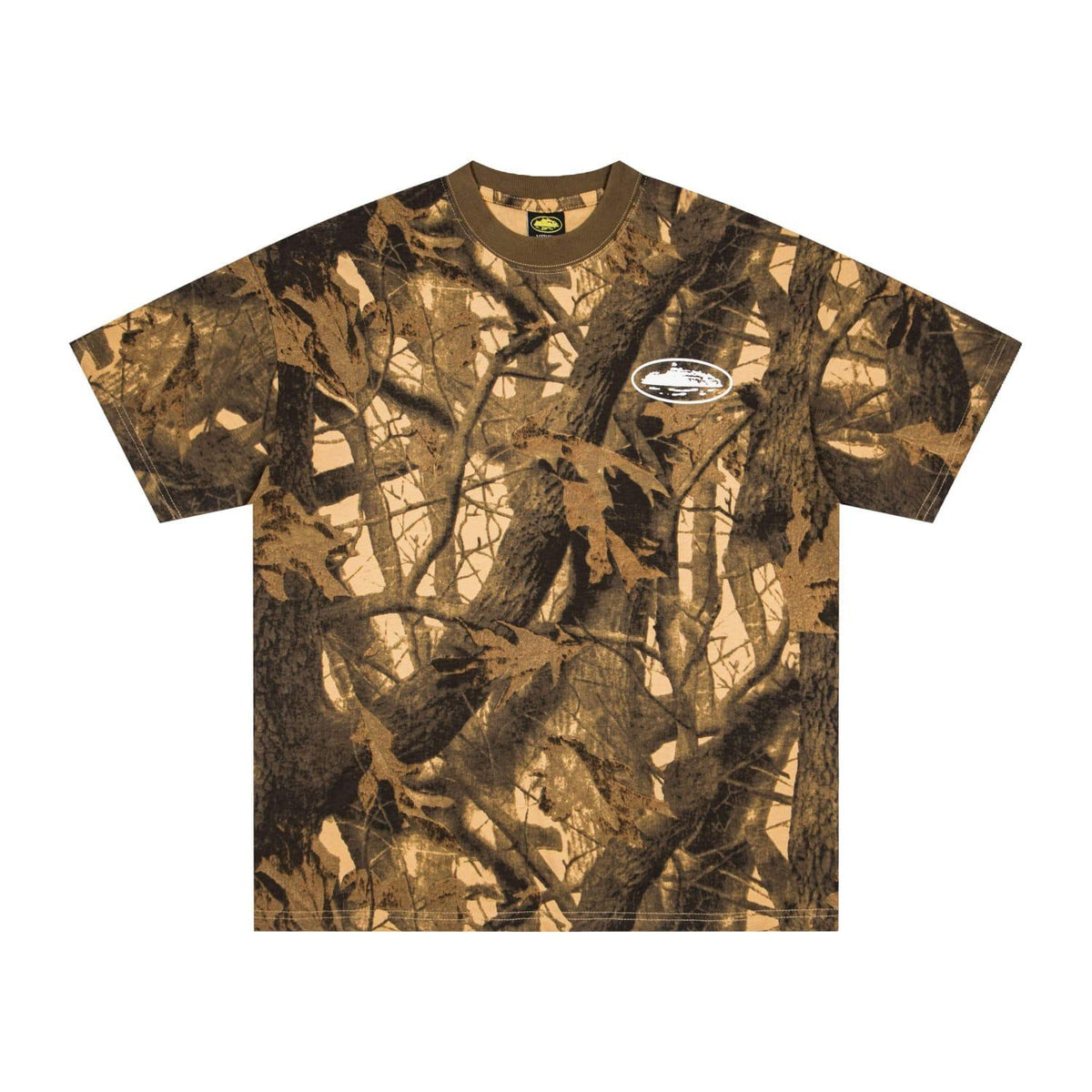 Corteiz Island Puff Print Tee - Brown