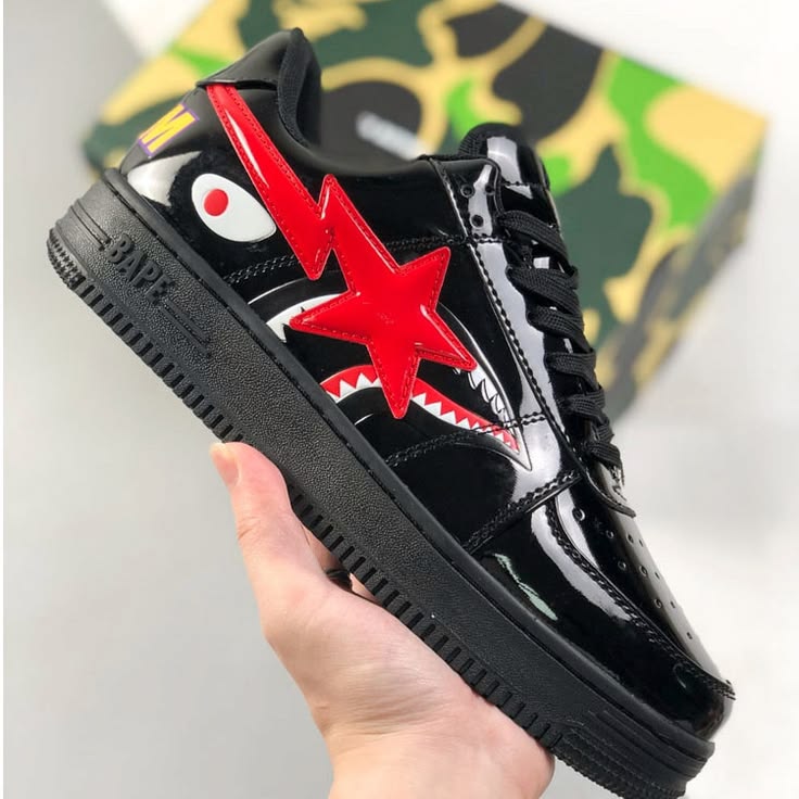 Bape Sta Low - Black/Red