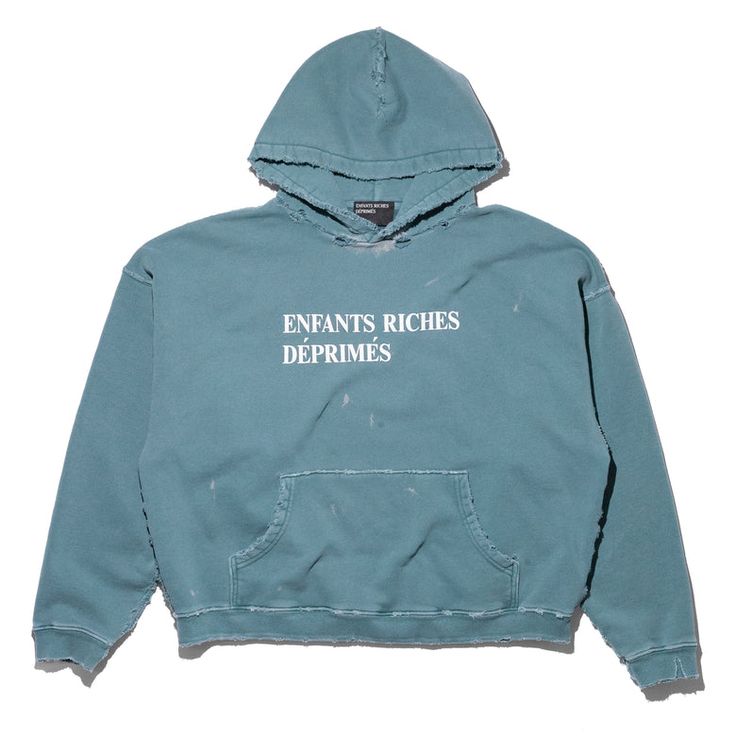 Enfants Riches Déprimés logo hoodie in teal