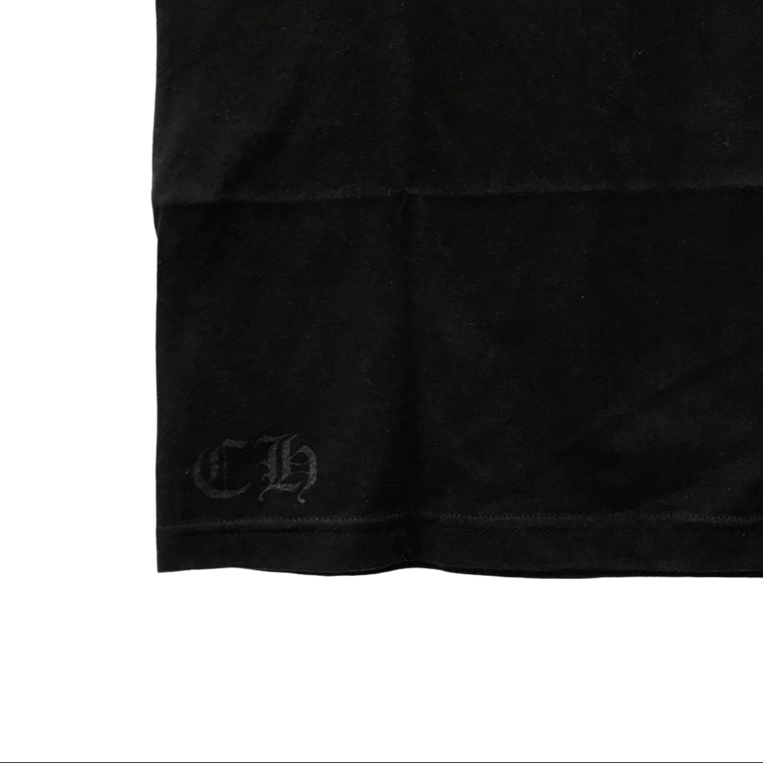 Black fabric with a logo on a white background