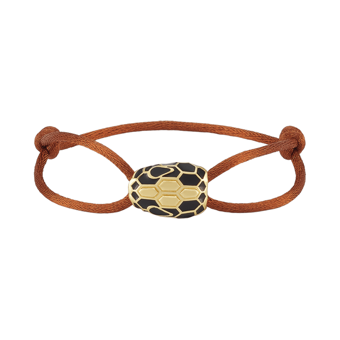 Bracelet with a snake-shaped clasp on a green background