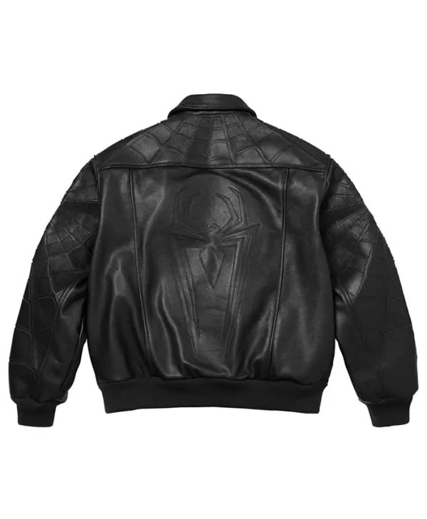 Supreme X Vanson Leathers Spider-Man Jacket - "Black/White"