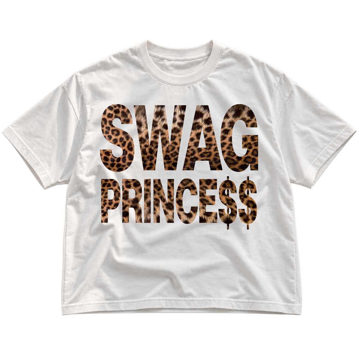 SWAG PRINCESS Graphic T-Shirt - "White/Gold"
