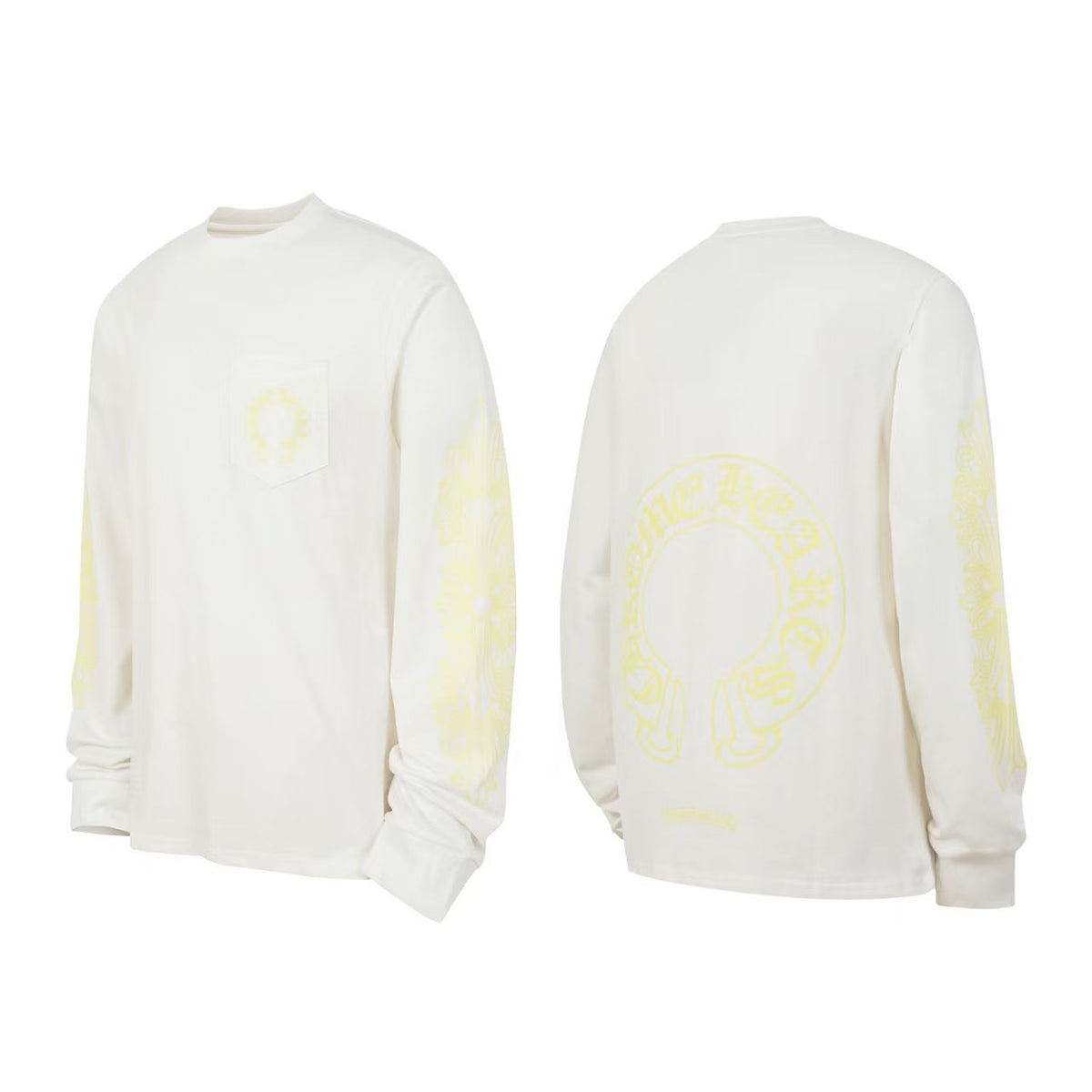 Chrome Hearts Long Sleeve T-Shirt - "Yellow/White"