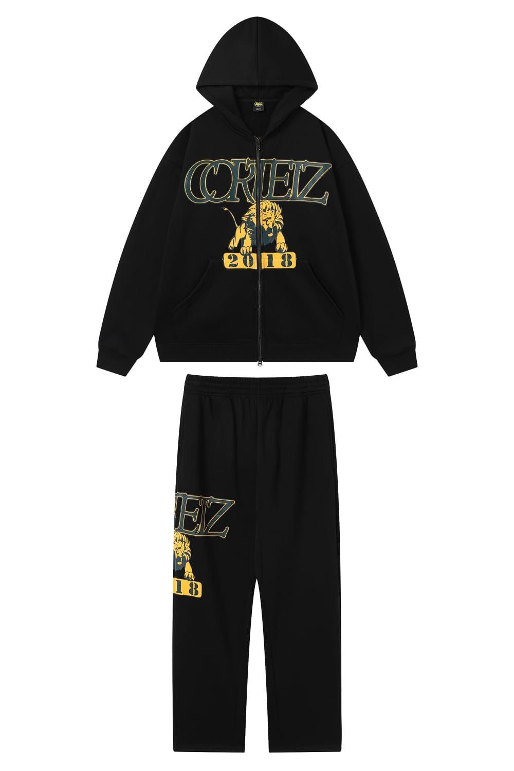 Corteiz 2018 Classic Tracksuit - Black - FAVELA
