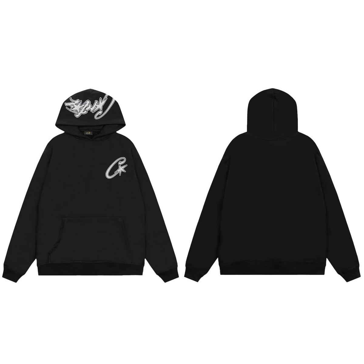 Corteiz C - Star Hoodie - Black - FAVELA