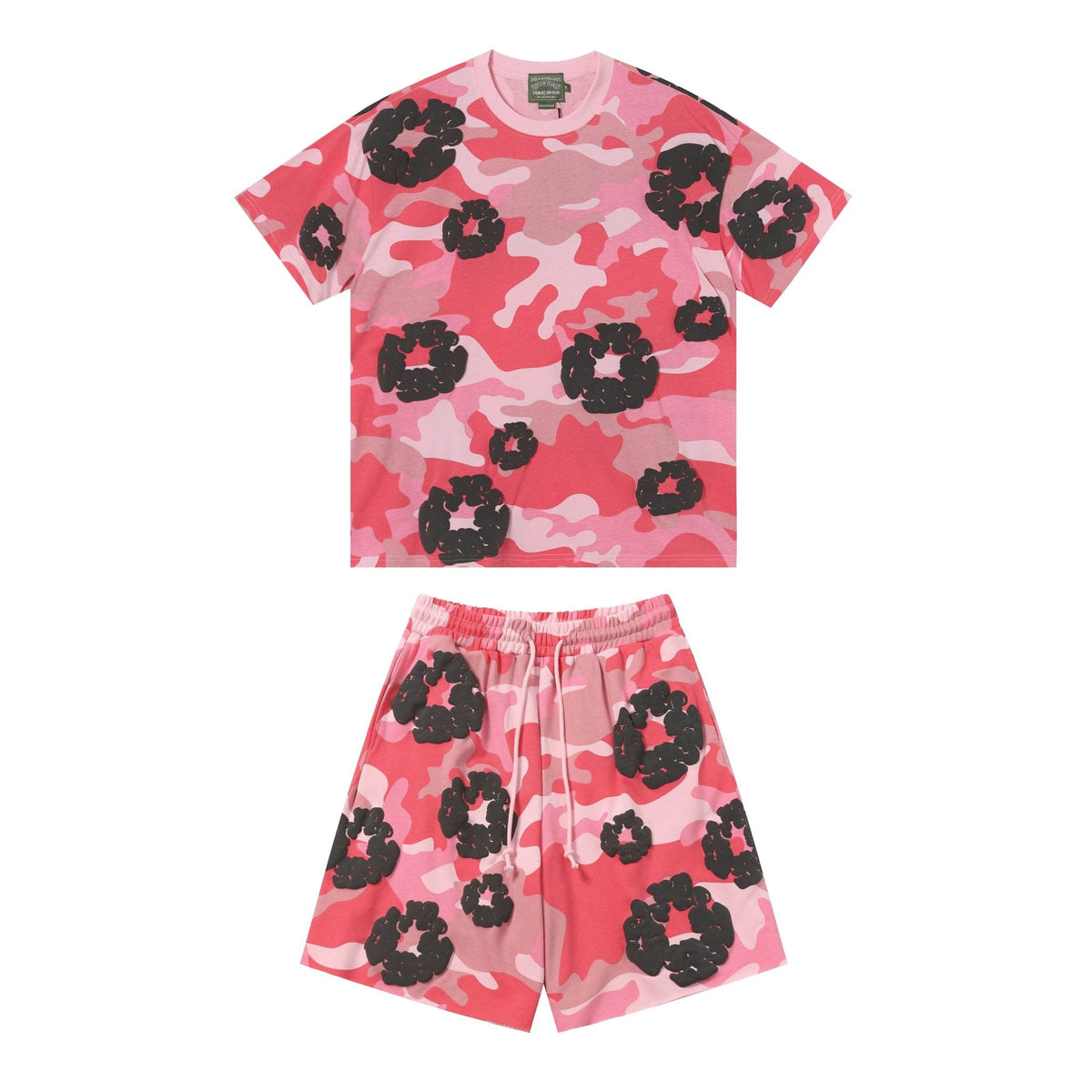 Camouflage Pink T-Shirt & Shorts Set