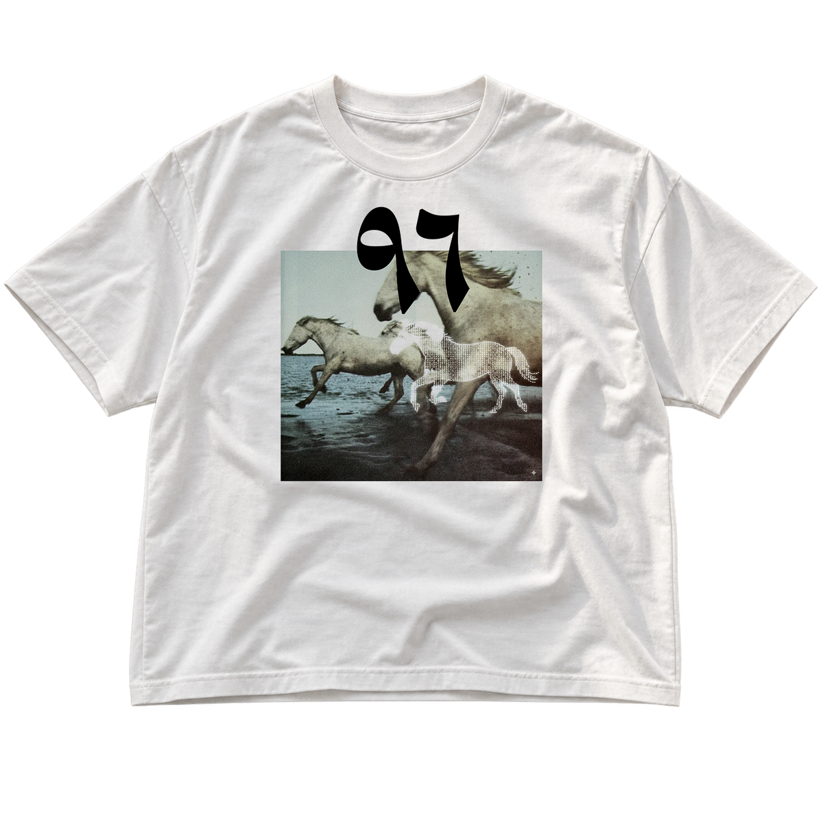 96TH NATIONAL DAY HORSES T-shirt - White