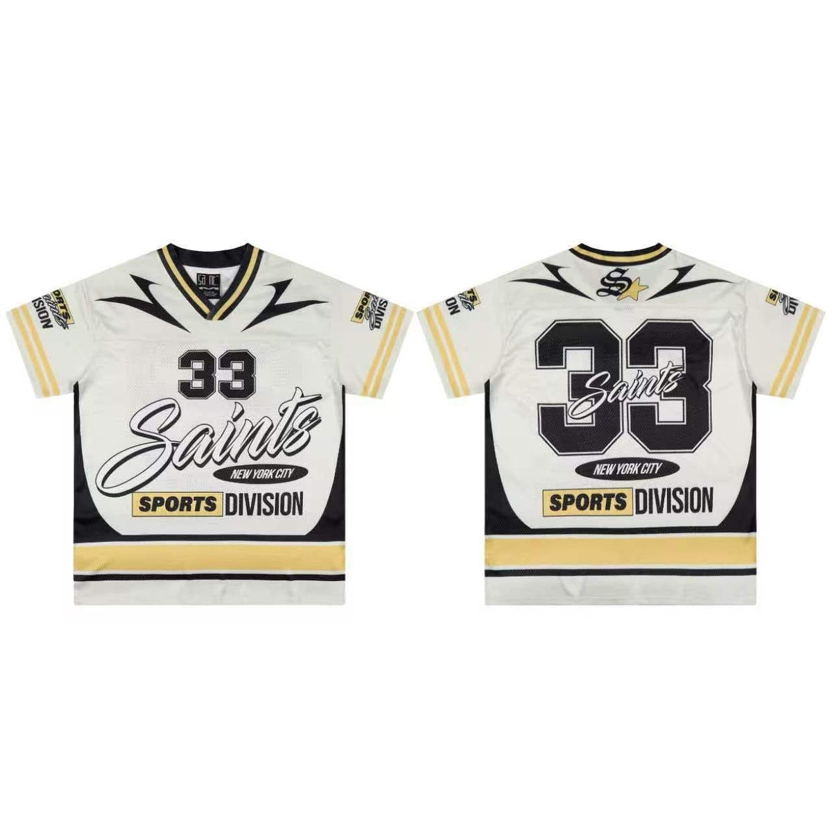 Saints Ivory Gold Tee - White