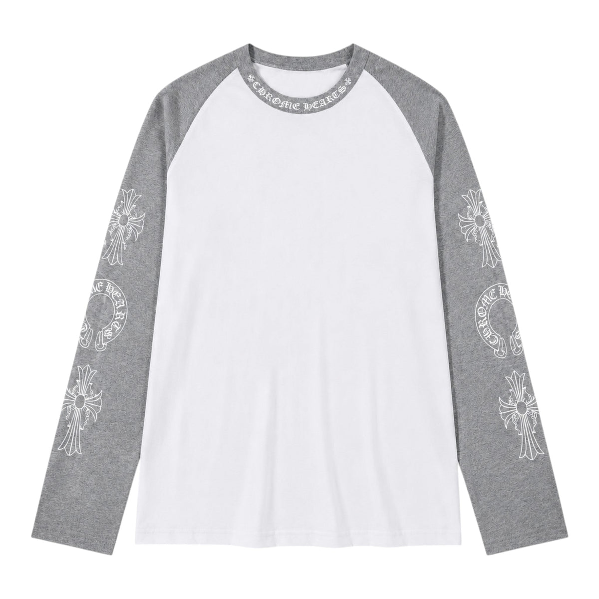 Chrome Hearts Sanskrit Contrast Neckline Raglan Long Sleeve T-Shirt