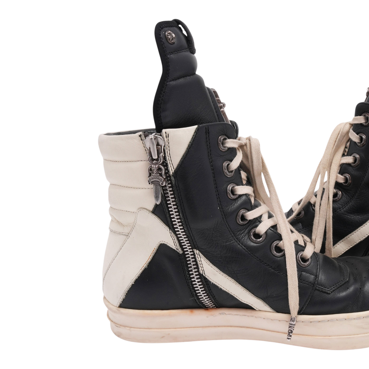 Chrome Hearts Men's Rick Owens Geobasket Sneakers Black