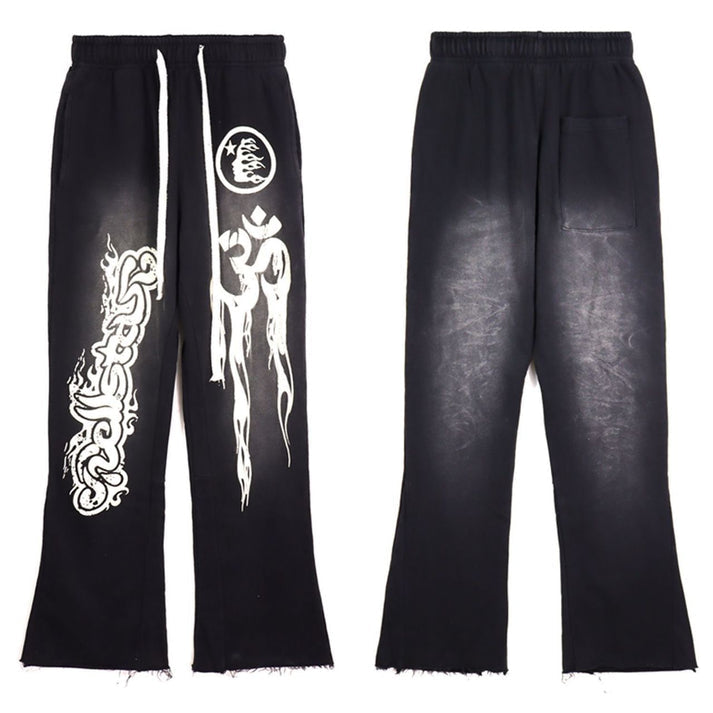 Black Flared Joggers