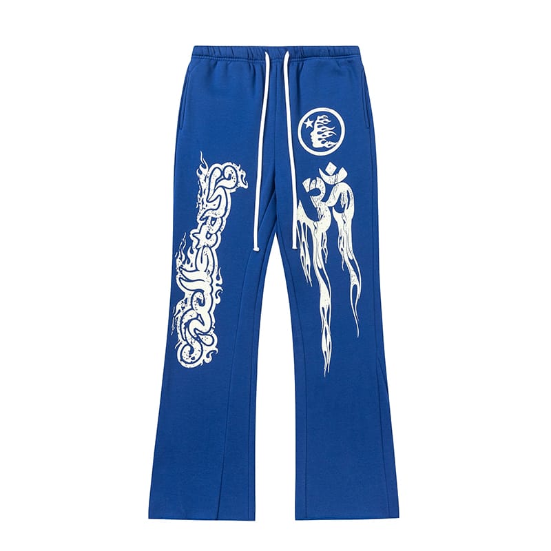 Blue Flared Joggers