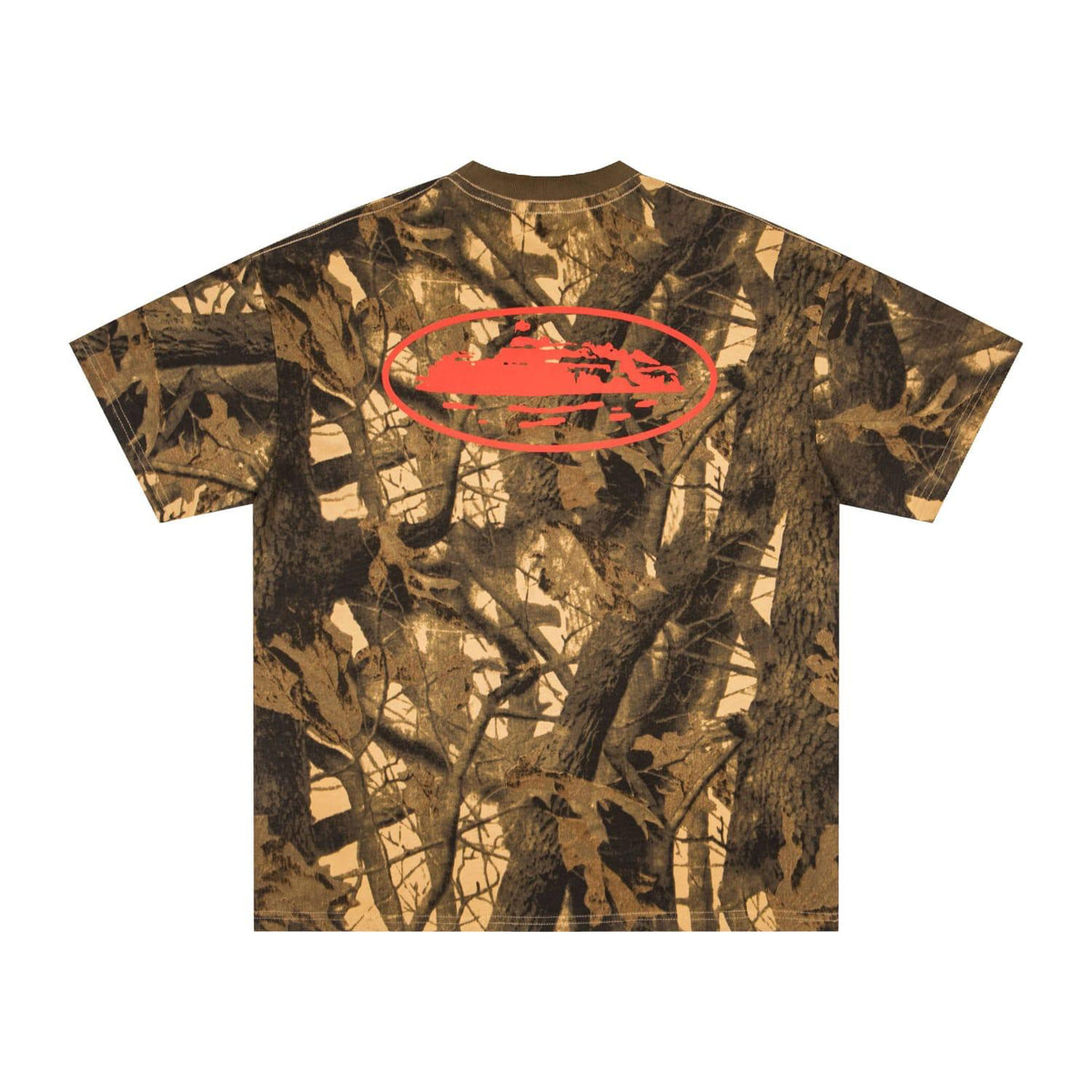 Corteiz Island Puff Print Tee - Orange