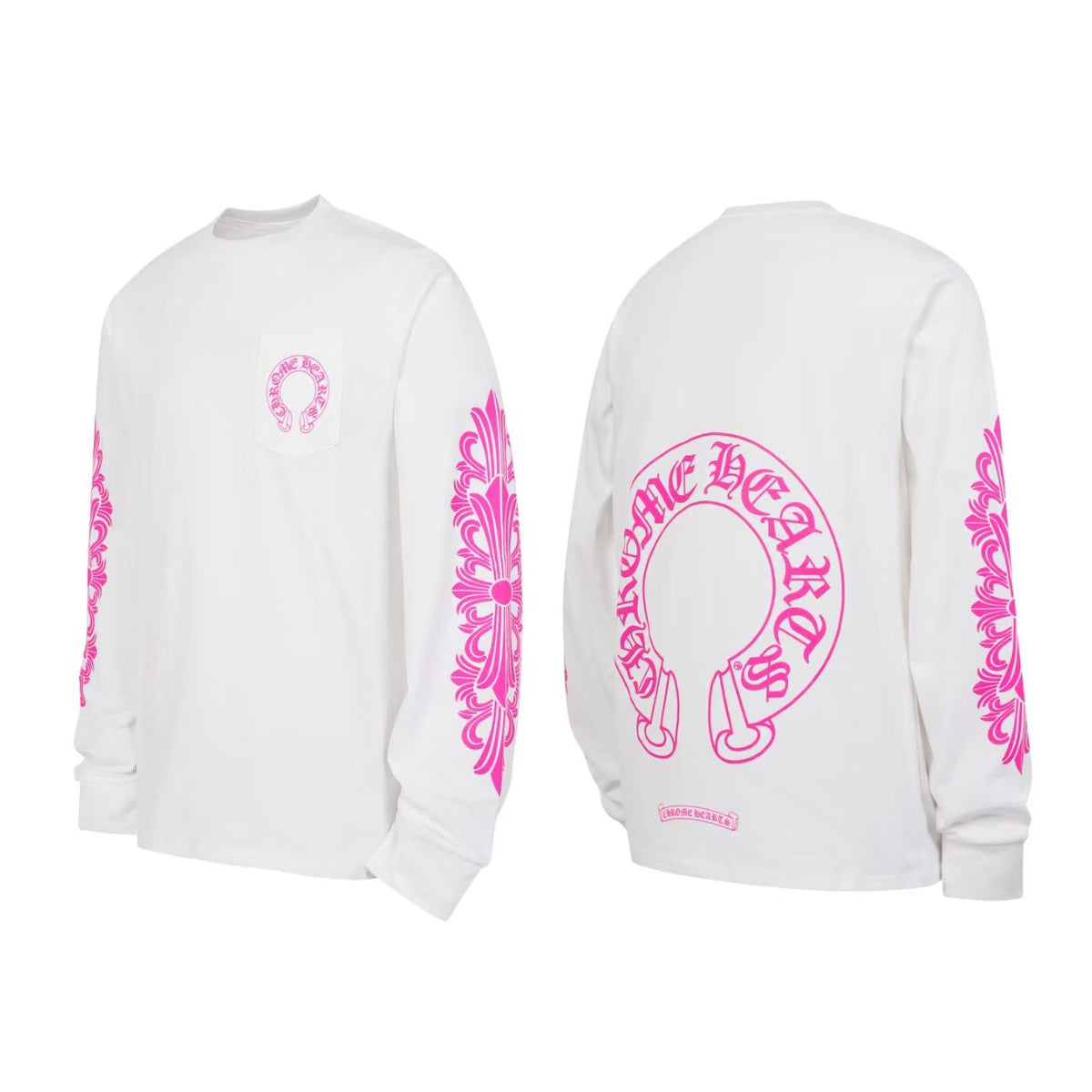 Chrome Hearts Long Sleeve T-Shirt - "Pink/White"