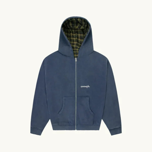 EXPERIMENT 5 DOUBLE FACED HOODIE ZIP UP PALE GREEN