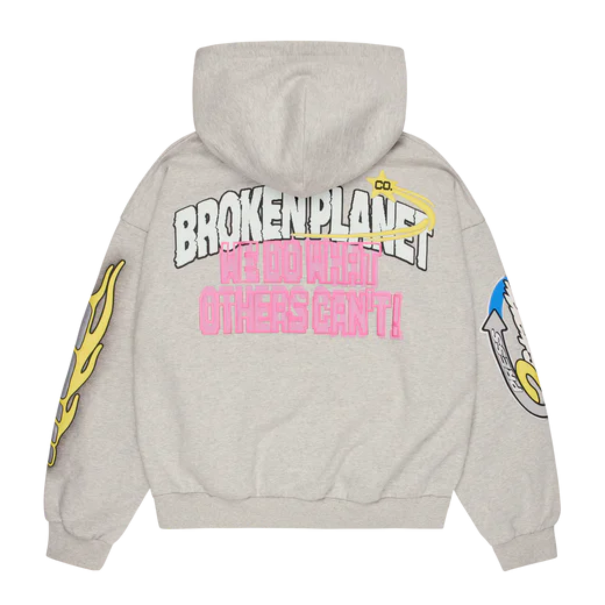Broken Planet The Planet Is Yours Zip Up Hoodie - Gray