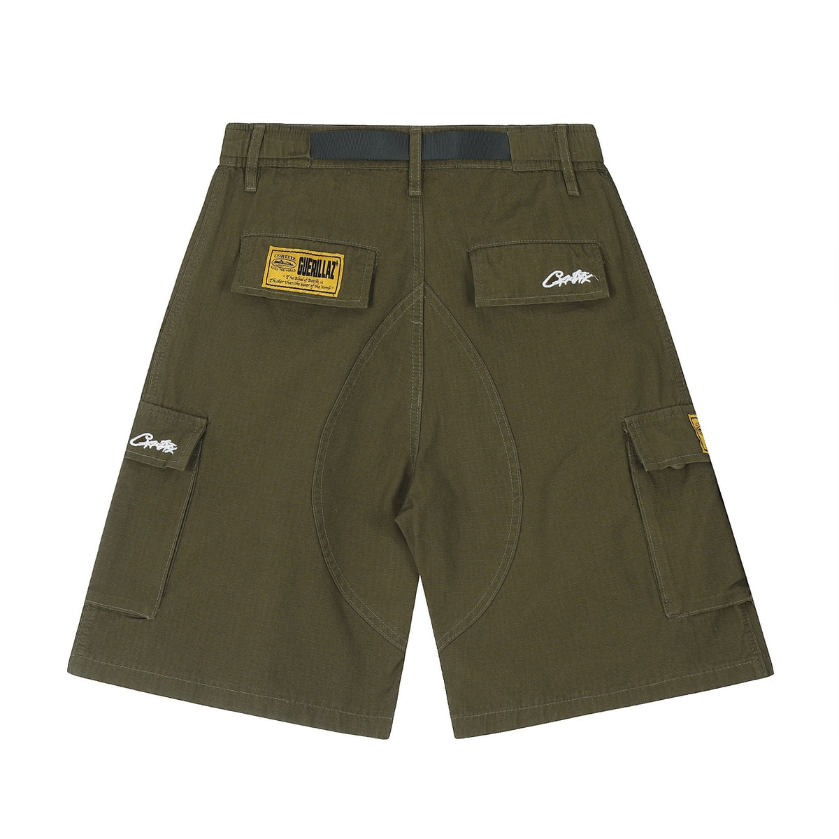 Corteiz Alcatraz Cargo Shorts "Khaki Green" - FAVELA