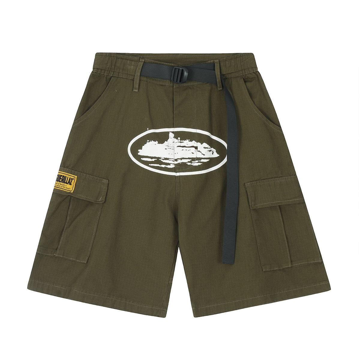 Corteiz Alcatraz Cargo Shorts "Khaki Green" - FAVELA