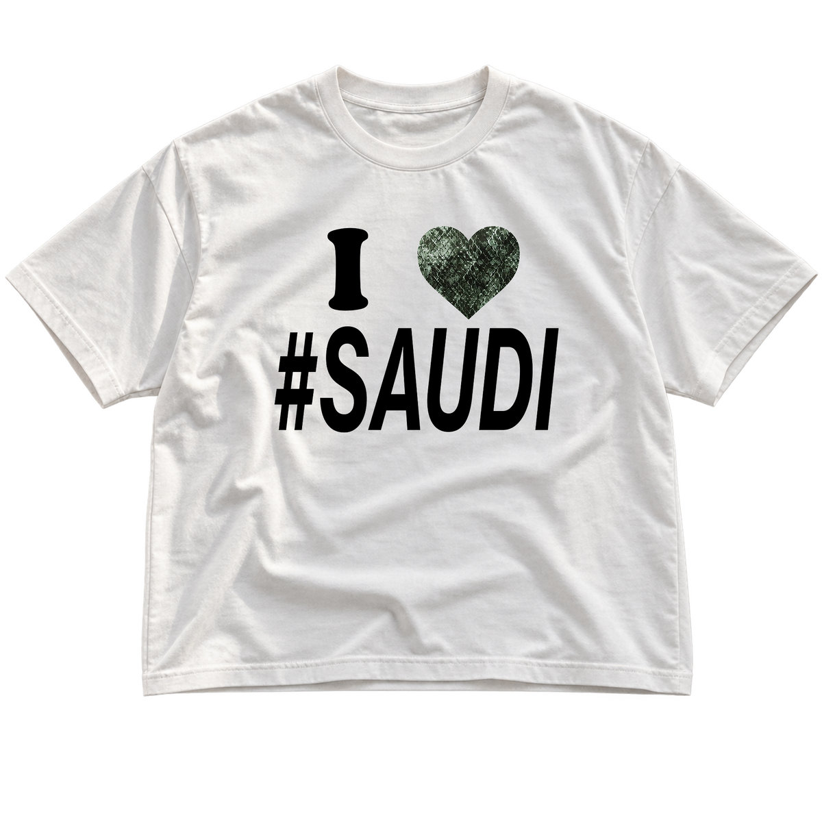 I LOVE SAUDI Graphic T-Shirt - White