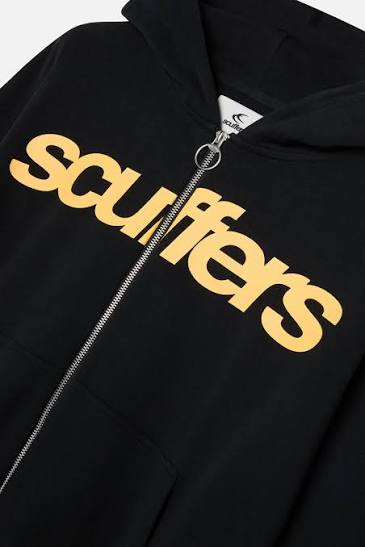 SCUFFER ZIP UP HOODIE BLACK