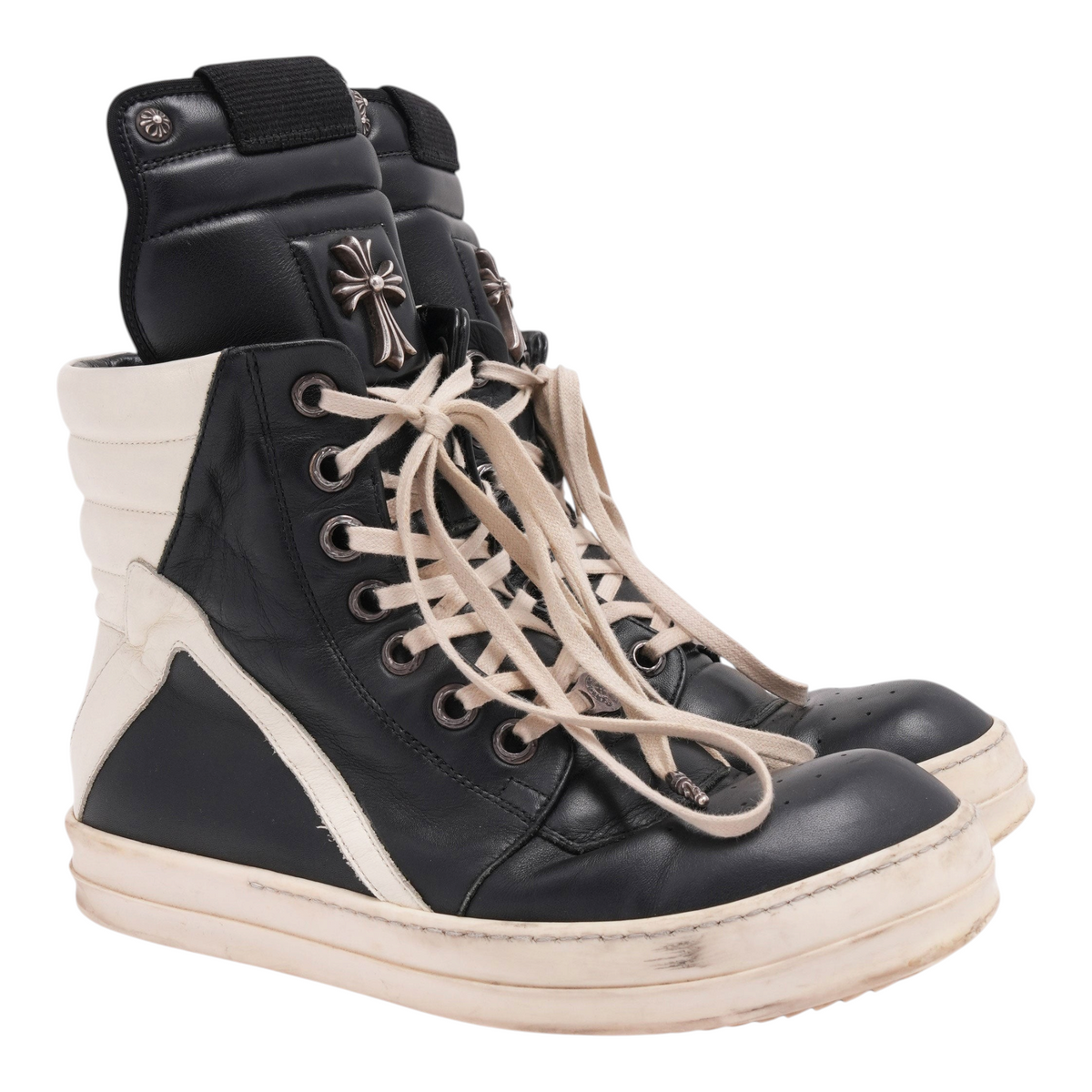 Chrome Hearts Men's Rick Owens Geobasket Sneakers Black