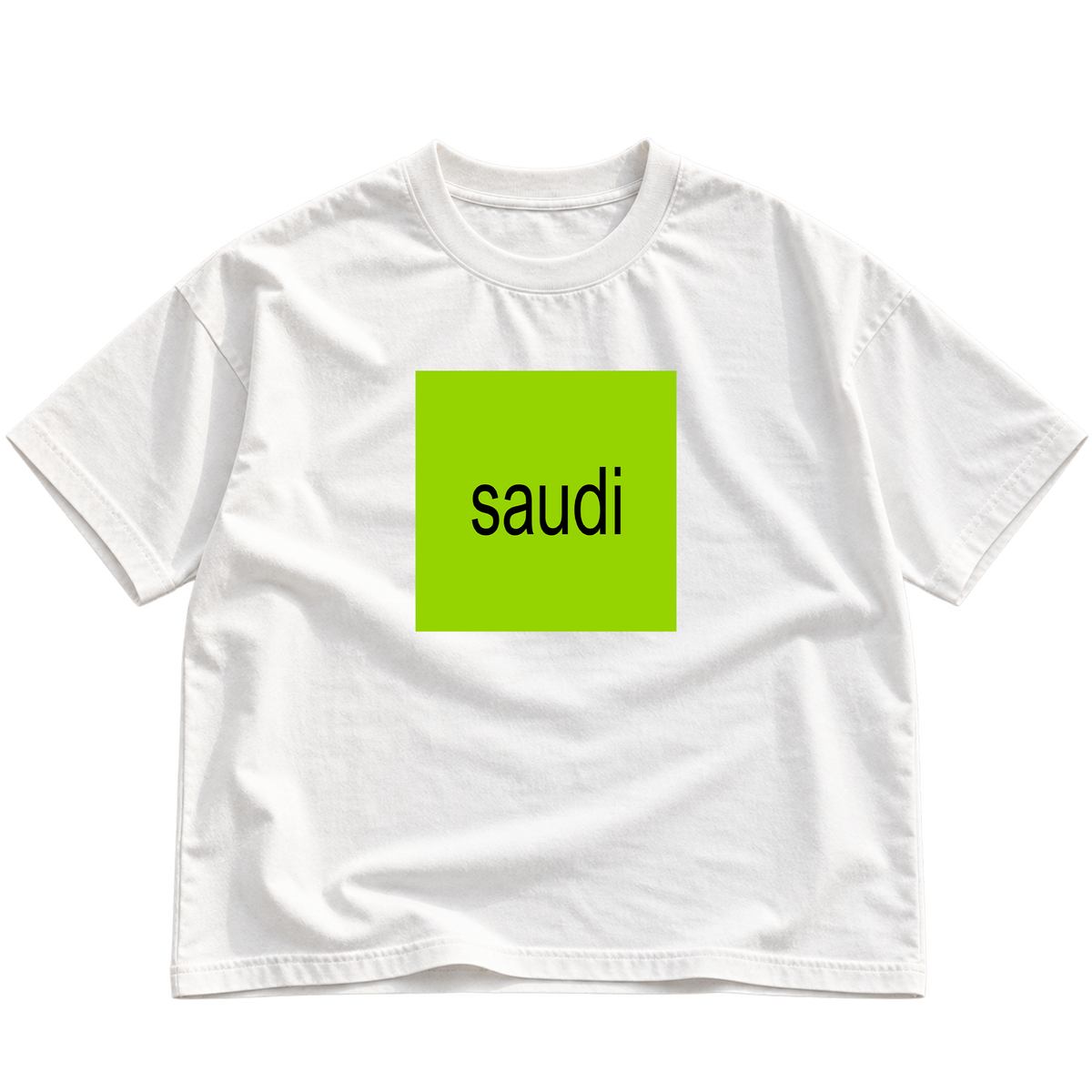 SAUDI BRAT T-shirt - "White/Green"