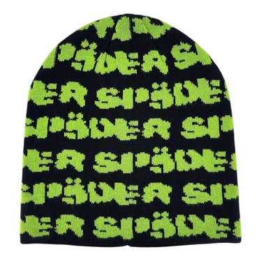 SP5DER Text Logo Beanie - Green / Black